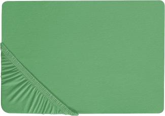 Spannbettlaken Baumwolle grün 140 x 200 cm JANBU