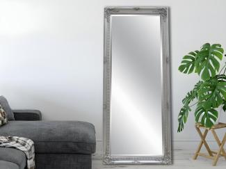 Spiegel mit Stuck ELVIRE - Eukalyptusholz - 60x140 cm - Silberfarben