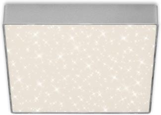 Briloner LED Deckenleuchte Flame Star silber 21,2 cm mit Sternenhimmel