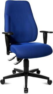Topstar LT0BK BC6 Bürostuhl Lady Sitness blau mit höhenverstellbaren Armlehnen, 111 x 56 x 45
