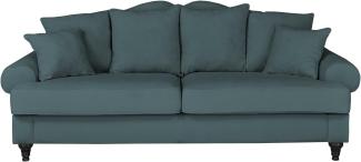 Sofa 3,5-Sitzer Adelina in blaugrün 230 cm
