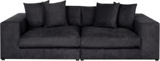 3-Sitzer Sofa schwarz mit Kissen GLORVIKA II