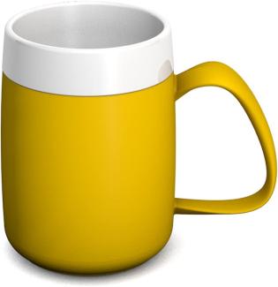 Ornamin Thermobecher 260 ml gelb (Modell 206) Isolierbecher, doppelwandiger Kaffeebecher Kunststoff