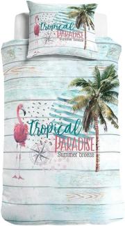 Traumschlaf Renforcé Bettwäsche Tropical Paradise | 155x220 cm + 80x80 cm