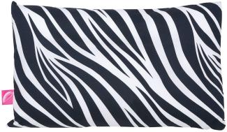Babykopfkissen Kinderkopfkissen 35x40cm -Öko Tex Standard 100 - inkl. abnehmbarem Bezug aus 100% Baumwolle von Motherhood (Zebra dunkelblau)