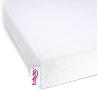 babybay Jersey Spannbetttuch weiß für Boxspring XXL organic cotton