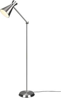 Stehleuchte ENZO mit Gelenk & Fußschalter in Silber - Höhe 150cm