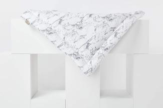 KraftKids Wickelauflage in weißer Marmor, Wickelunterlage 78x78 cm (BxT), Wickelkissen