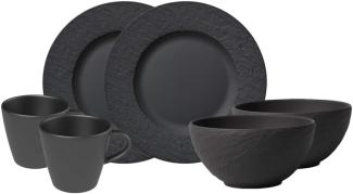 Villeroy & Boch Manufacture Rock Frühstücks-Set 6-teilig schwarz