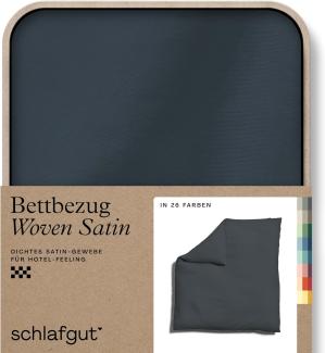 Schlafgut Woven Satin Bettwäsche|Bettbezug einzeln 240x220 cm| grey-deep