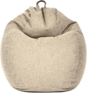 Green Bean© Indoor Sitzsack "Home Linen" mit 200 Liter mit EPS-Perlen Füllung - Bodenkissen Liegekissen Sitzkissen Lounge Sand Creme
