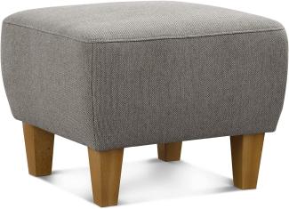 CAVADORE Hocker Ben / Moderner, vielseitiger Armlehnensessel / Passender Sessel separat erhältlich / 52 x 46 x 52 / Mehrfarbiger Strukturstoff, Rot