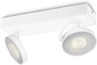 Philips myLiving LED Spot Clockwork 2flg. 531723116, 1000lm, Weiß