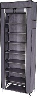 dibea Faltschrank schmal mit Vlieshülle 60x160x30 cm, grau