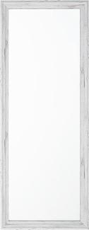 Wandspiegel weiß / Holzoptik rechteckig 50 x 130 cm BENON