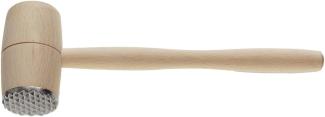 kela Fleischhammer Maribor 29,5x9,5cm aus Buche-Metall, Holz, Beige, 29. 5 x 9. 5 x 5 cm