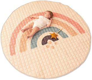 Krabbeldecke für Baby 1,5m, Krabbelmatte, Spielmatte mit Rutschfester Unterseite, Hakuna Matte