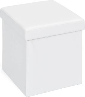 Inter Link Faltbox Setti klein Weiß mit Sitzpolster, 38x38x38 cm