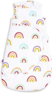 Snüz Baby Schlafsack, 1. 0 Tog Regenbogendesign 100% Baumwolle, mit Reißverschluss für Einfaches Windelwechseln, Maschinenwaschbar, 0-6 Monate SW007AJ Rainbow