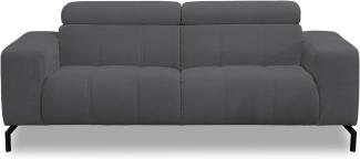 DOMO. Collection Cunelli Ecksofa, Sofa mit Rückenfunktion, Garnitur mit Relaxfunktion, anthrazit, 208x104x79 cm