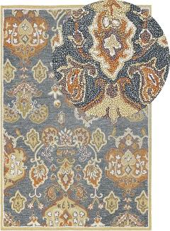 Teppich Wolle mehrfarbig 140 x 200 cm Kurzflor UMURLU