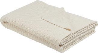 Decke Baumwolle beige 130 x 180 cm ASAKA
