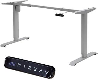 Albatros Schreibtisch-Gestell Lift N4S Silber, elektrisch höhenverstellbar mit Memory-Funktion, Kollisionsschutz und Soft-Start/Stop