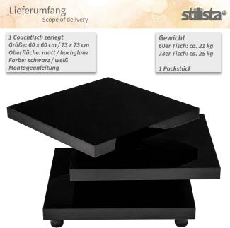 STILISTA® Couchtisch 60x60cm schwarz
