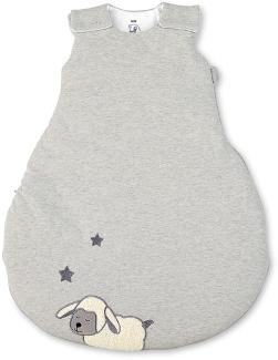 Sterntaler Schlafsack Schaf Stanley für Babys, Reißverschluss und Knöpfe, Größe: 50/56, Grau