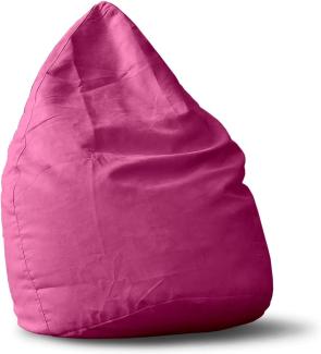 Lumaland Luxury XL Plus Microvelours Sitzsack stylischer Beanbag 220L Füllung mit extra starken Nähten Pink
