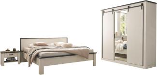 Schlafzimmer komplett Set Stove in weiß Pinie Landhaus Liegefläche 180 x 200 cm