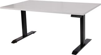 Szagato Schreibtisch stufenlos elektrisch höhenverstellbar BxTxH: 120x80x(64,5-129,5) cm schwarz, mit Memory-Funktion inkl. Tischplatte Stärke 2,5 cm (Stischgestell, Steh-Sitz Tisch)