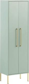 Schildmeyer Highboard Gloria 146637, Holzwerkstoff, Mint/Gold, 2 Türen