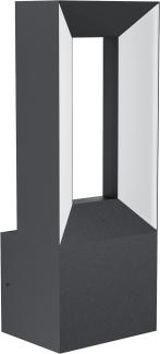 Eglo 98725 LED Wandleuchte RIFORANO Aluguss schwarz / Kunststoff weiß LxBxH:11,0x8,5x29cm - IP44 - 2X5W - 3000K