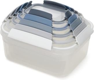 Joseph Joseph Nest Lock, 5 Stück Kunststoff Küche Lebensmittel Lagerung aufbewahrungsbox mit Deckel, auslaufsicher, luftdicht, platzsparend, BPA frei- Blau