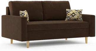 Sofa TENA 2, 150x75x90, haiti 14/amber 73