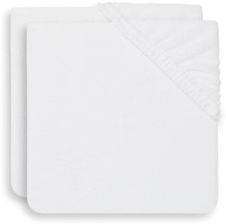 Jollein 2550-503-00001 Wickeltuchabdeckung Frottee 50x70cm weiß (2er Pack), weiß, 550 g
