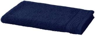 Handtuch Baumwolle Plain Design - Farbe: Dunkelblau, Größe: 30x50 cm