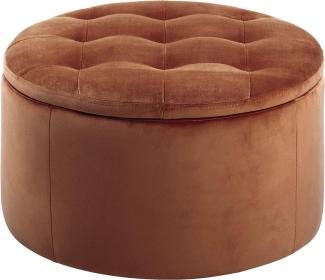 AC Design Furniture Rocco Ottomane, Textil, Orange, L W: 60 x H: 35 cm