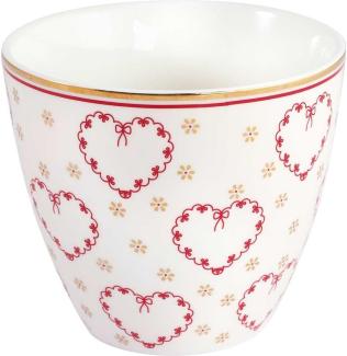 Greengate Layla Latte Cup Herz weiss 0,35l