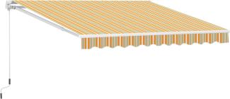 Markise Alu-Gelenkarm Gelenkarmmarkise 5 Farbe Sonnenschutz Balkon - orange-grau - Outsunny
