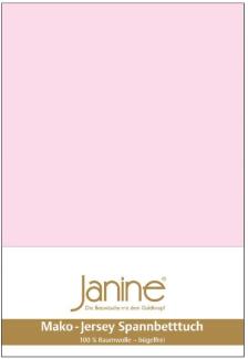 Janine Spannbetttuch 5007 Mako Jersey 180/200 bis 200/200 cm zartrosa Fb. 11