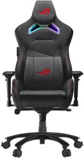 ASUS ROG Chariot X Gaming-Stuhl (Aura RGB Beleuchtung, 4D-Armlehnen, Memory-Foam, Premium-PU-Leder, One-Touch-Controller) schwarz