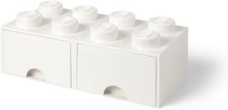 Room Copenhagen 'LEGO Storage Brick 8' Aufbewahrungsbox weiß mit 2 Schubladen