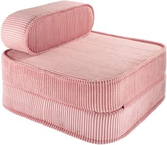 Klappsessel \"Flip Chair\", in pink mousse, aus Cordstoff, von wigiwama
