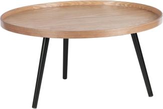 Couchtisch Mesa XL - ø78cm - Natur / Schwarz - MDF / Kiefer von Woood