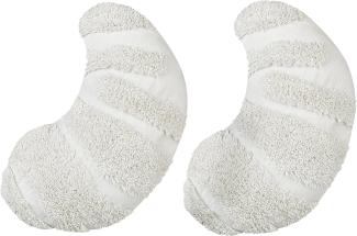 Dekokissen Croissant-Form Baumwolle weiß 40 x 25 cm 2er Set SNOWDROP