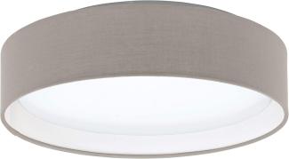 Eglo 31589 LED Deckenleuchte Stoffleuchte Textil PASTERI in taupe Ø32cm 3x3,6W 3000K