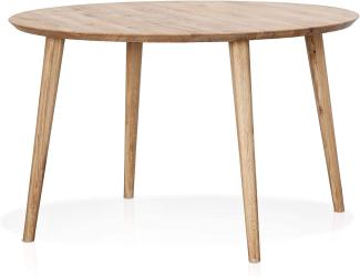 Möbel-Eins ASCON Esstisch, rund, Material Massivholz, Wildeiche 120 cm