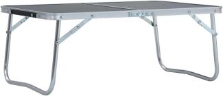 Klappbarer Campingtisch Grau Aluminium 60 x 40 cm